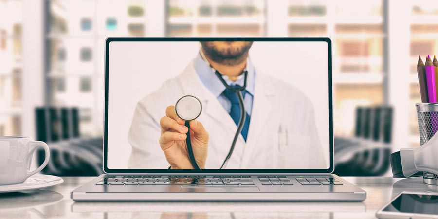 Doctor on the computer