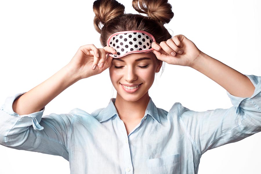 Healthy woman sleeping