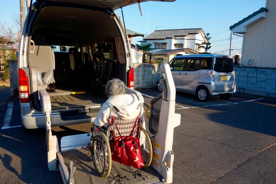 Transferred by a vehicle