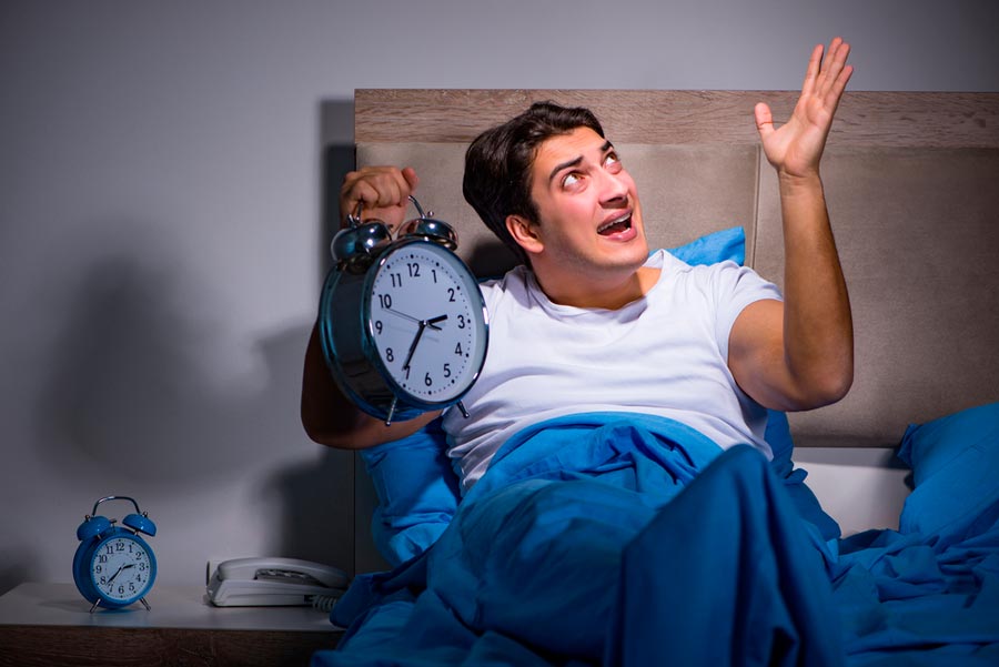 Trouble sleeping in bed
